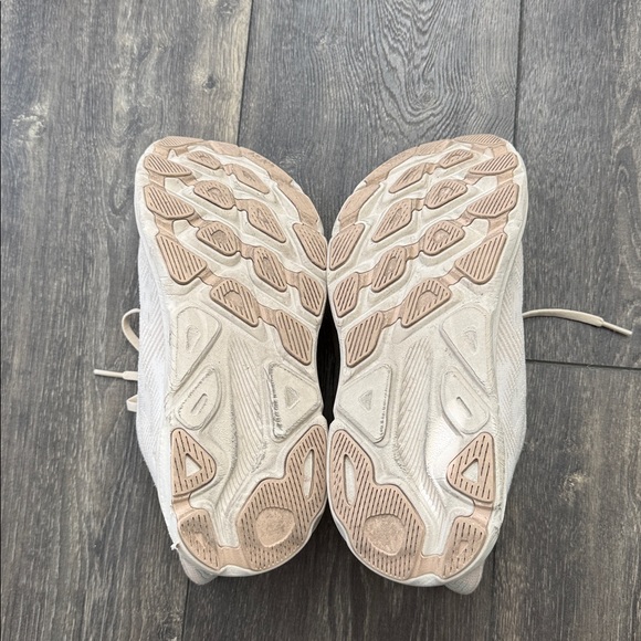 Hoka Cream and Blue Athletic Shoes - Picture 11 of 11